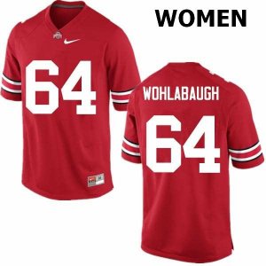 NCAA Ohio State Buckeyes Women's #64 Jack Wohlabaugh Red Nike Football College Jersey IYF2545VQ